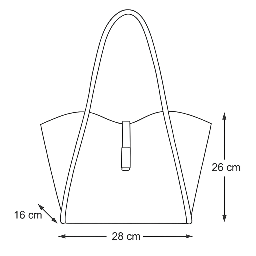 Sac à main Haute Ligne - Cuir de vache grainé