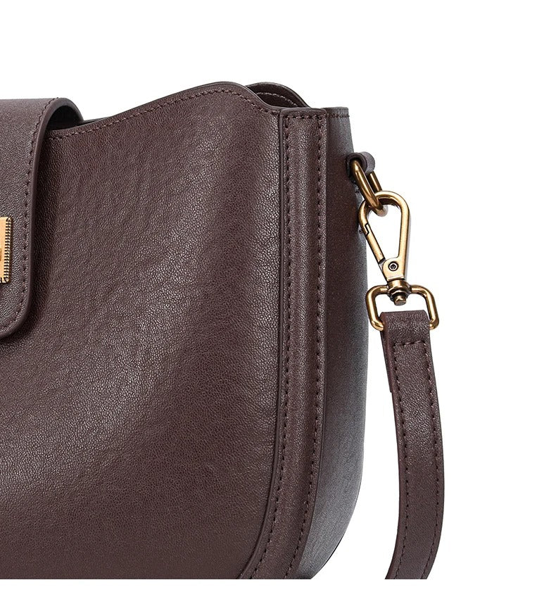 Sac à main Elena - Cuir de vache lisse & bandoulière
