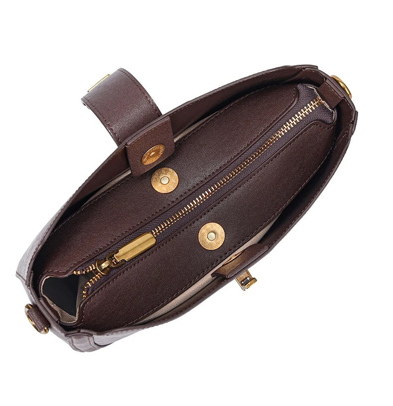 Sac à main Elena - Cuir de vache lisse & bandoulière