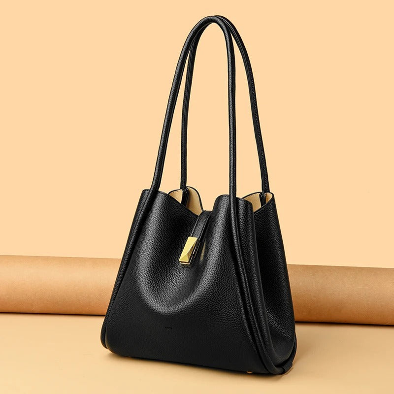 Sac à main Haute Ligne - Cuir de vache grainé