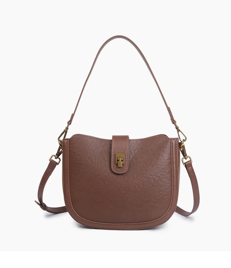Sac à main Elena - Cuir de vache lisse & bandoulière