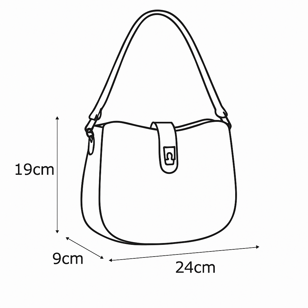Sac à main Elena - Cuir de vache lisse & bandoulière